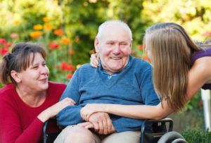 Visiting grandfather with Alzheimer's